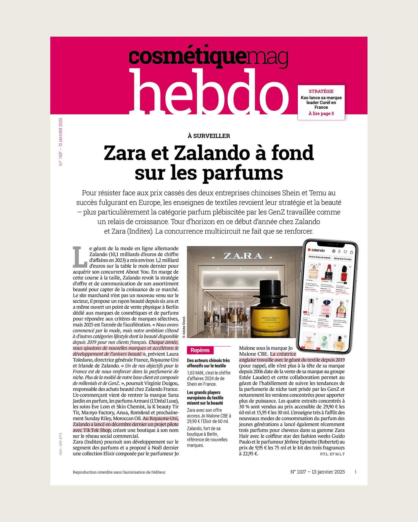L'hebdo de Cosmétiquemag 1107 - 13/01/2025