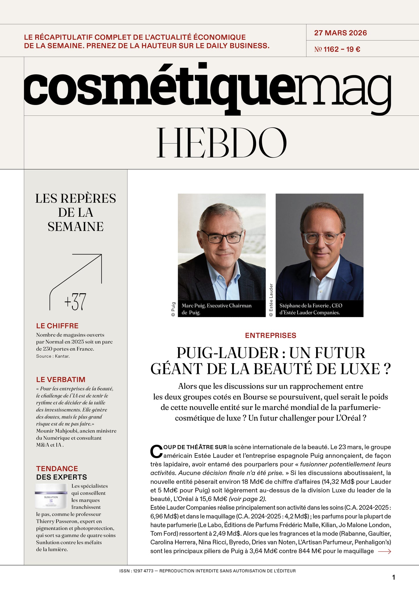 Cosmétiquemag Hebdo 1162 - 26/03/2026