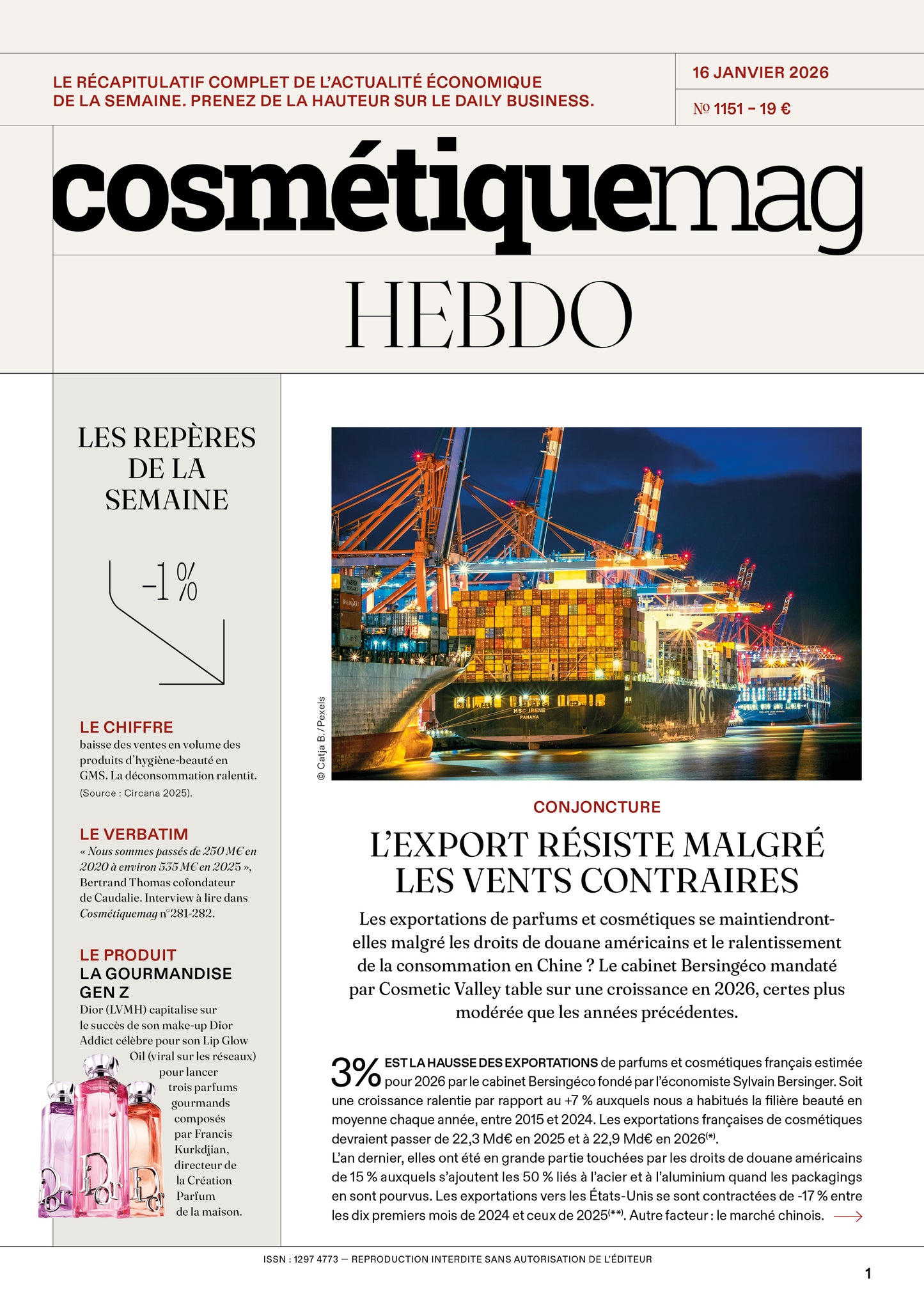 Cosmétiquemag Hebdo 1151 - 16/01/2026