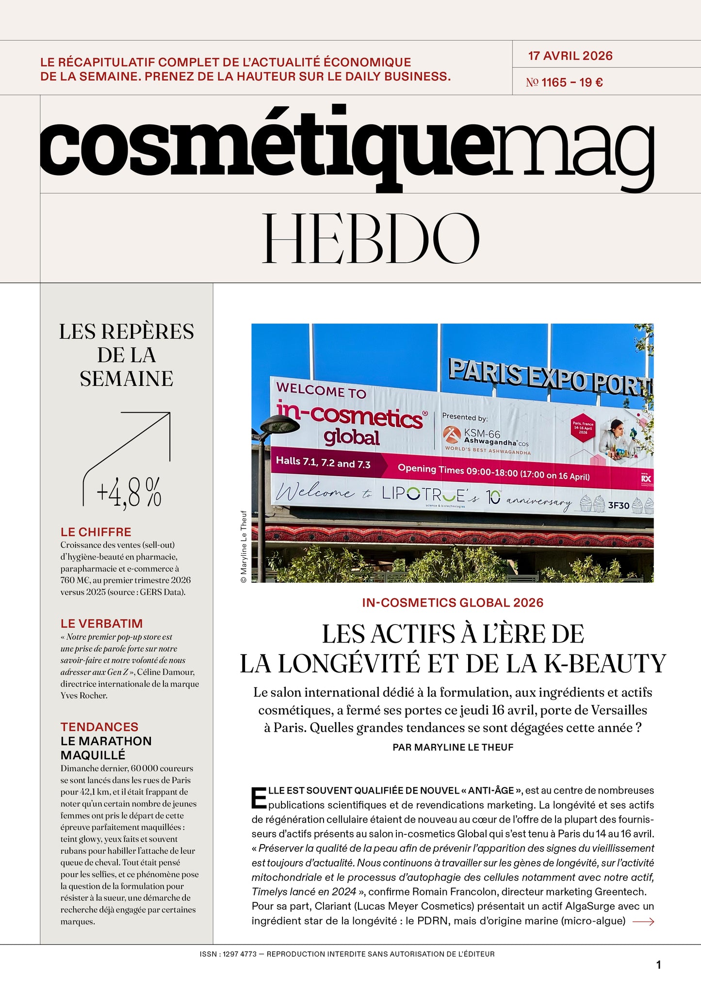 Cosmétiquemag Hebdo 1165 - 17/04/2026