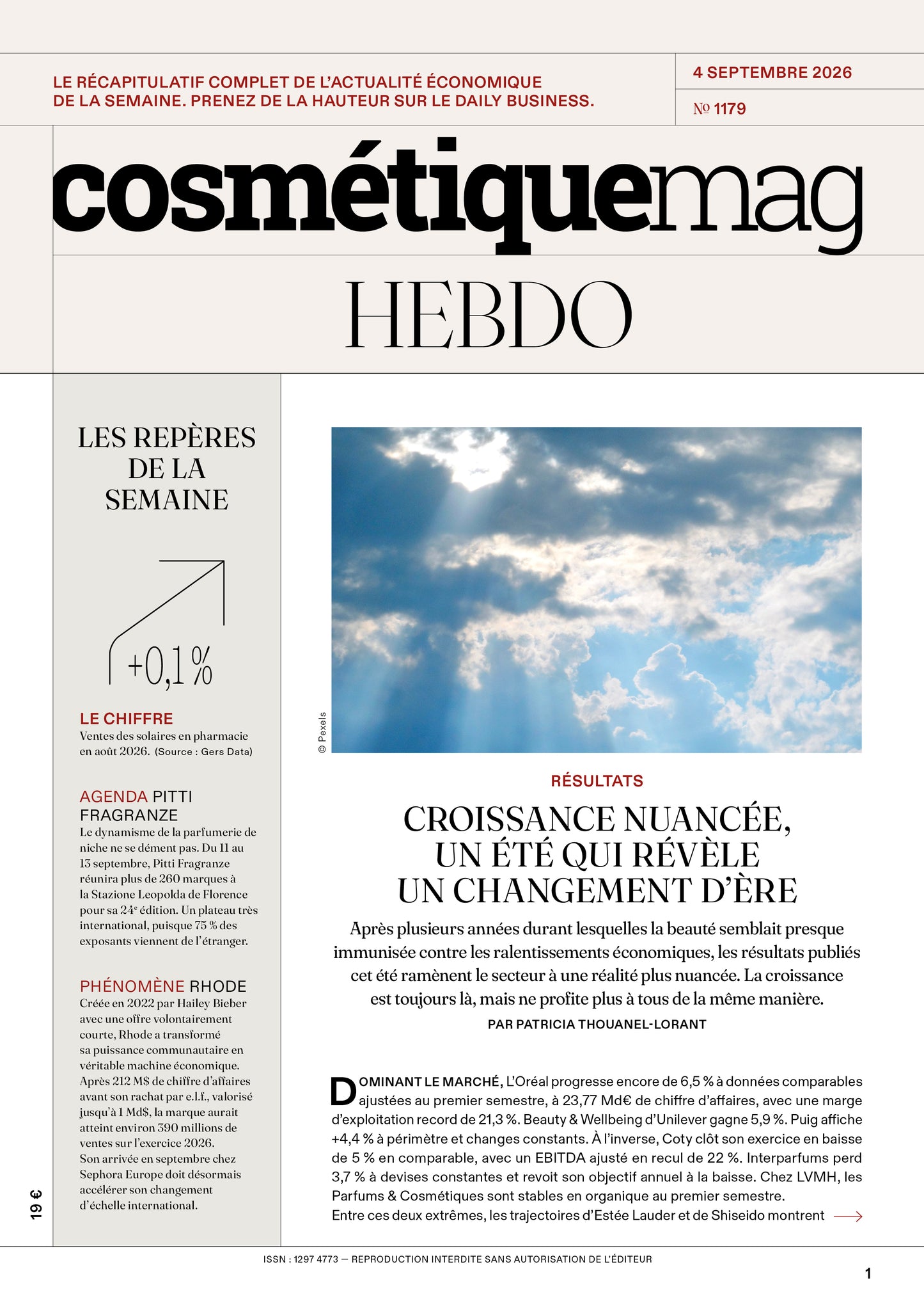 Cosmétiquemag Hebdo 1179 - 04/09/2026