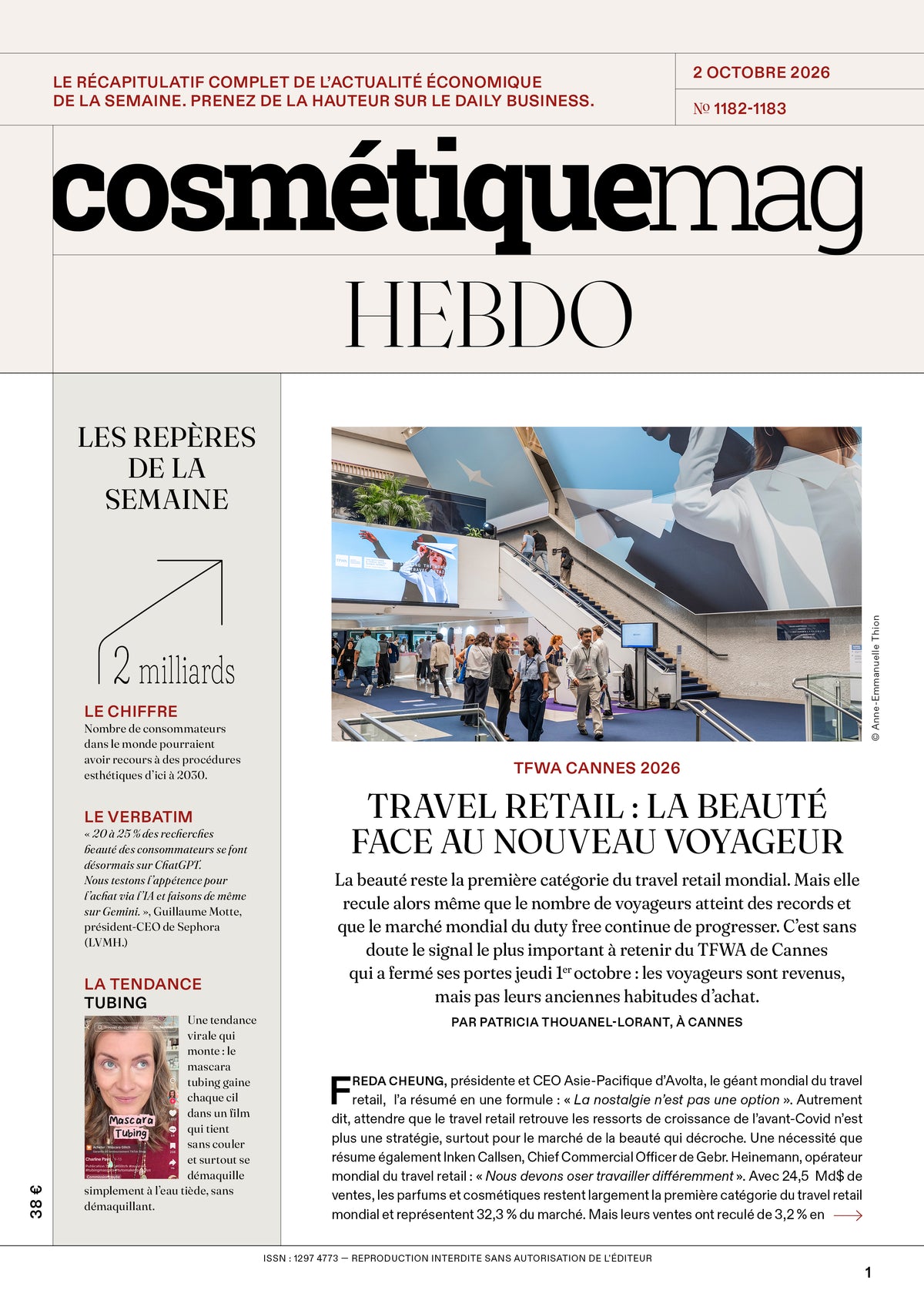 Cosmétiquemag Hebdo 1182-1183 - 02/10/2026