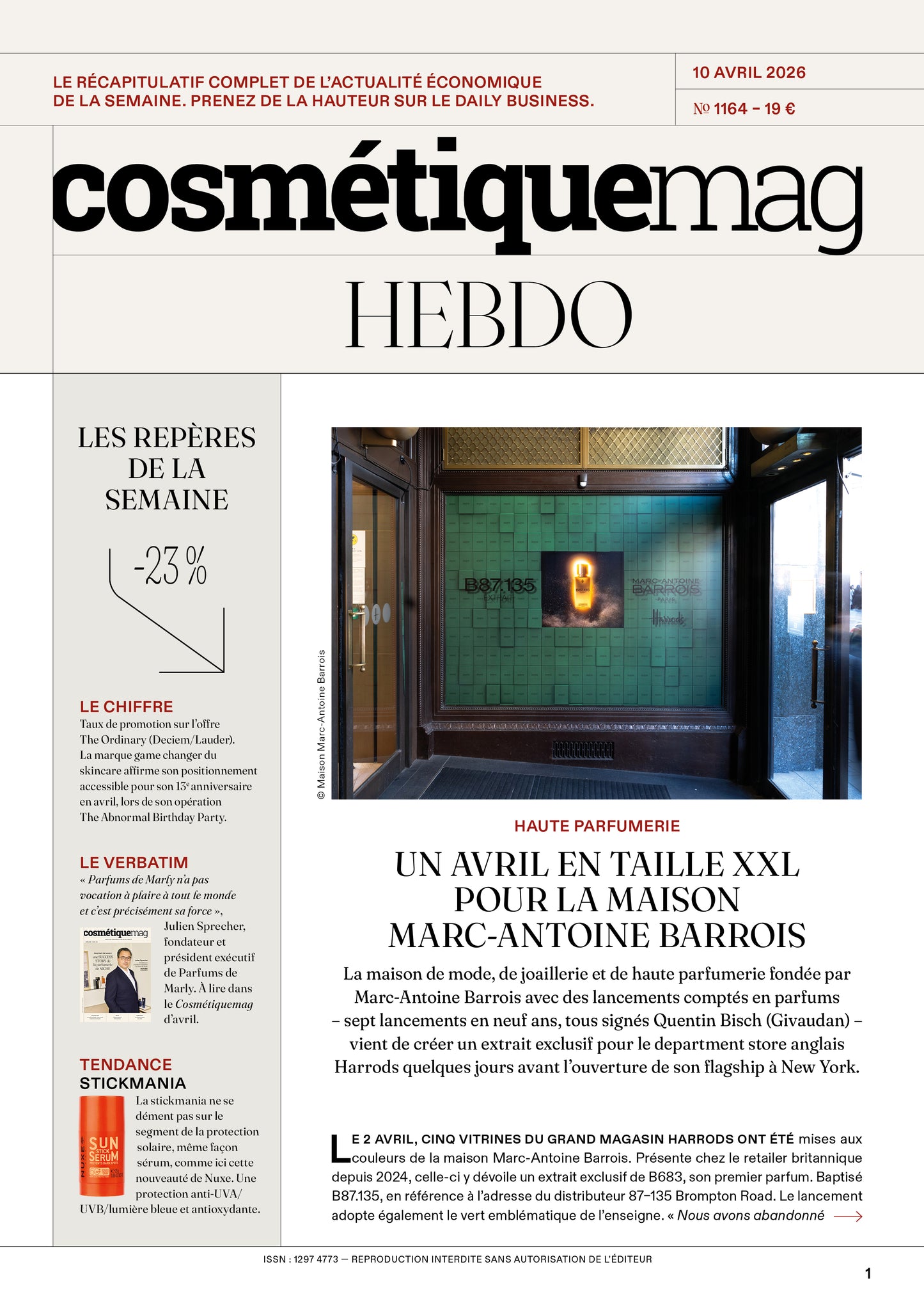 Cosmétiquemag Hebdo 1164 - 10/04/2026