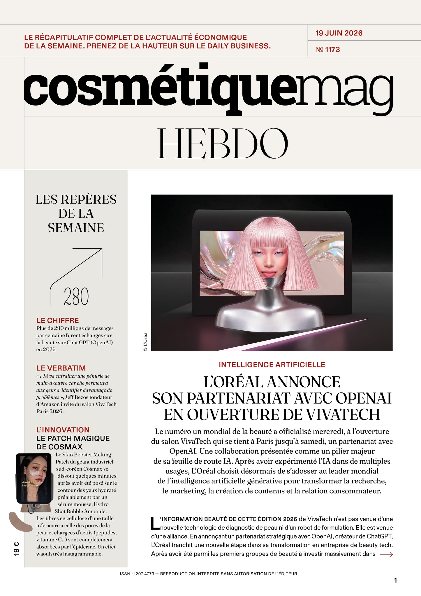 Cosmétiquemag Hebdo 1173 - 19/06/2026